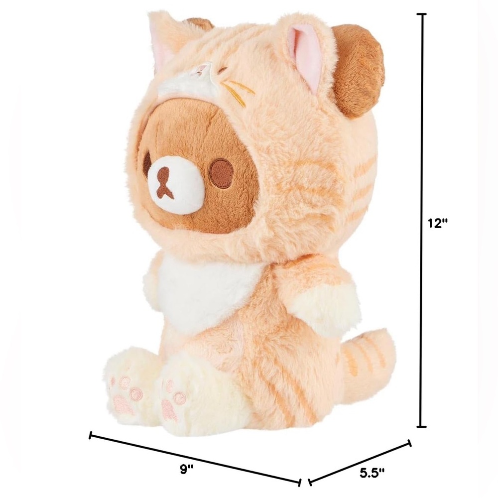 NWT Rilakkuma Chairoikoguma San-X - Plush Sitting Cat Costume, 12 in - Picture 4 of 7